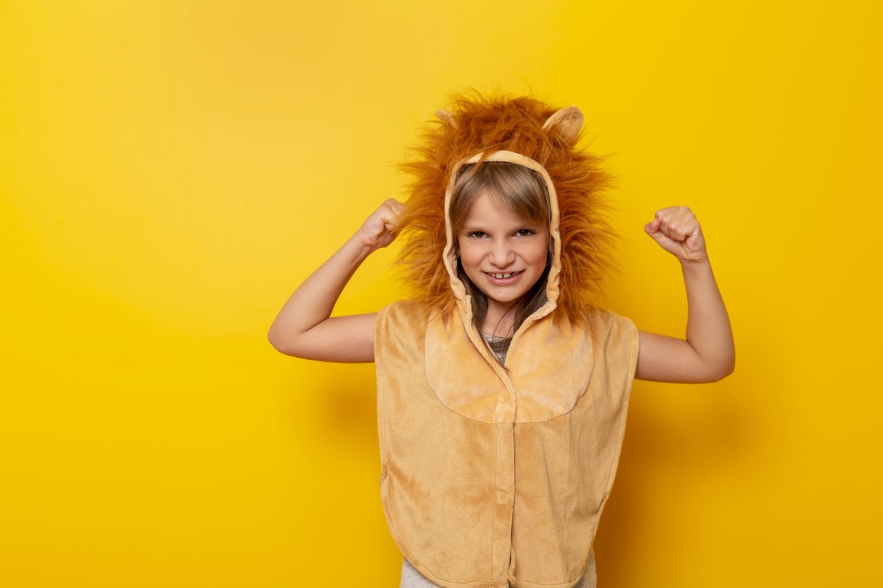 Little girl in carnival costume